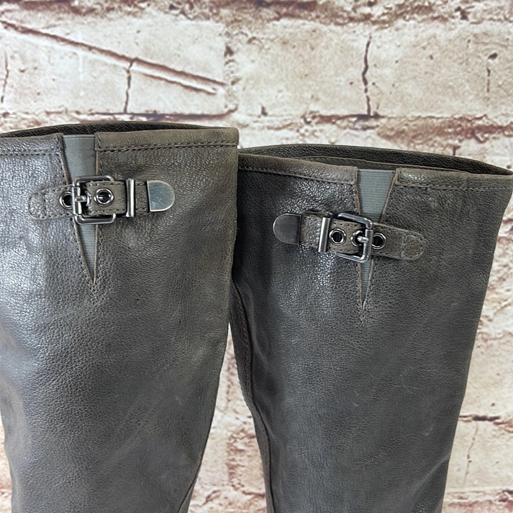 Vince Camuto Kepner Leather Knee Heel Boots - Picture 9 of 16